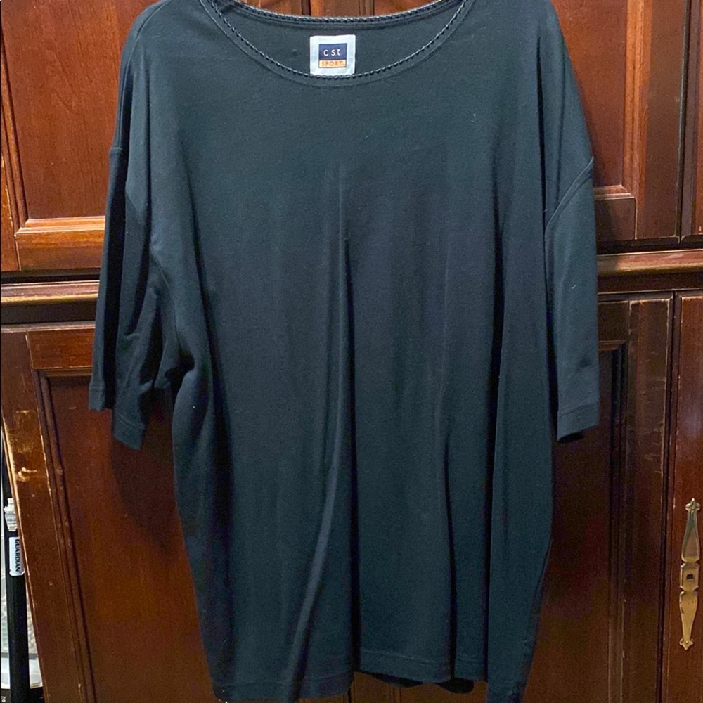 Black Women’s T-shirt 100% cotton vintage plus size